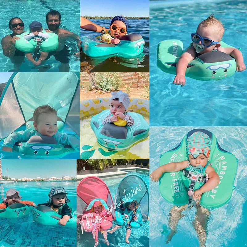 BOUÉE-BÉBÉ-Mambobaby – maman – bambin-vert rose