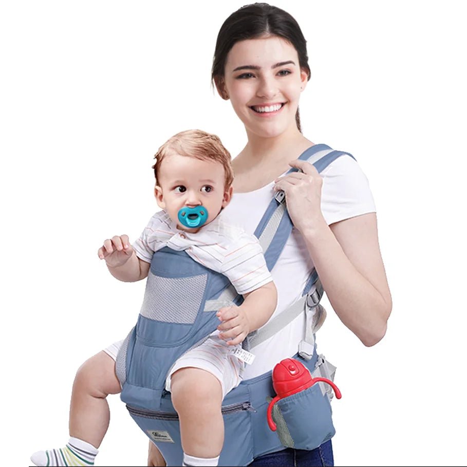 Porte - bébé ergonomique PRO|BabyBagPack™ - maman - bambin bleu 2