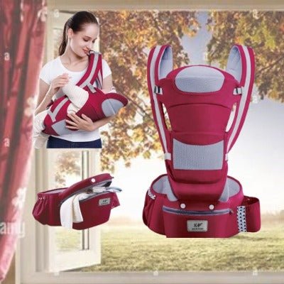 Porte - bébé ergonomique PRO|BabyBagPack™ - maman - bambin-Rouge