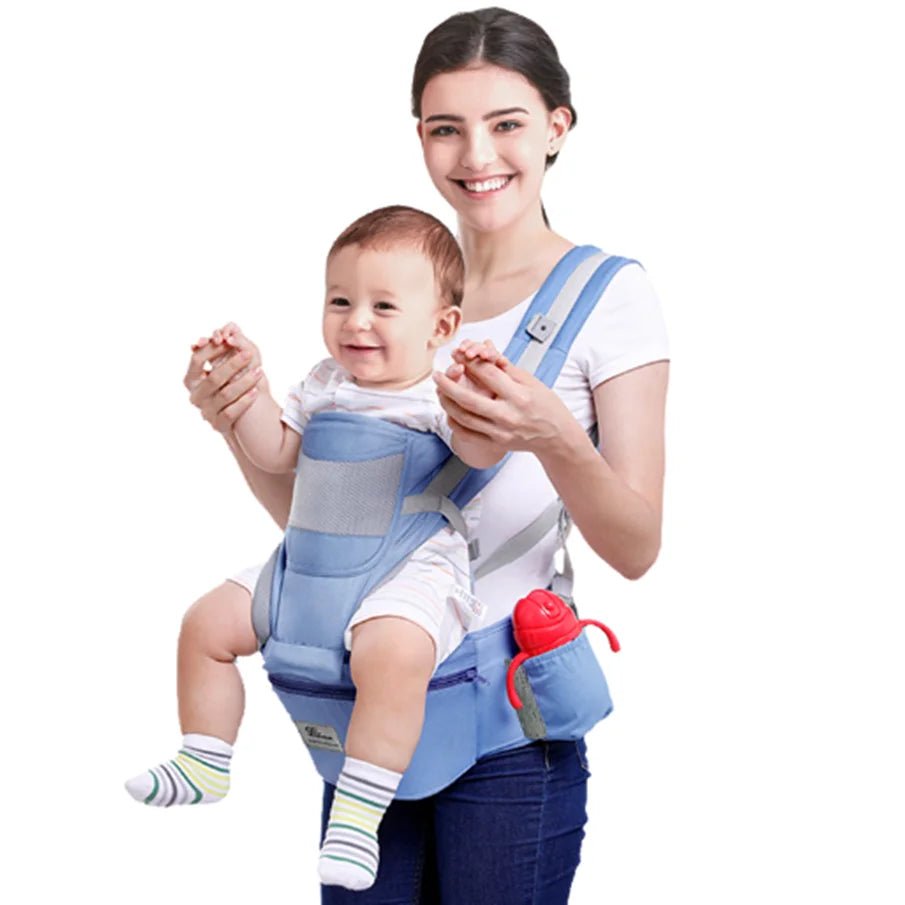 Porte-bébé ergonomique PRO|BabyBagPack™ - maman-bambin-bleu