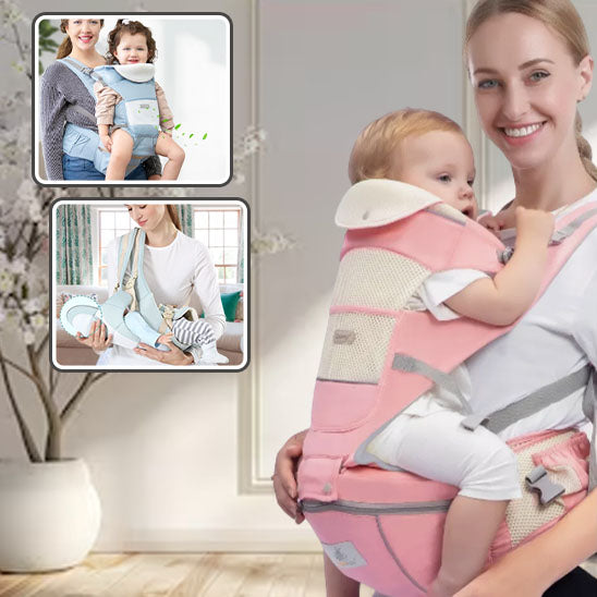 Porte - bébé ergonomique PRO|BabyBagPack™ - maman - bambin-Rose
