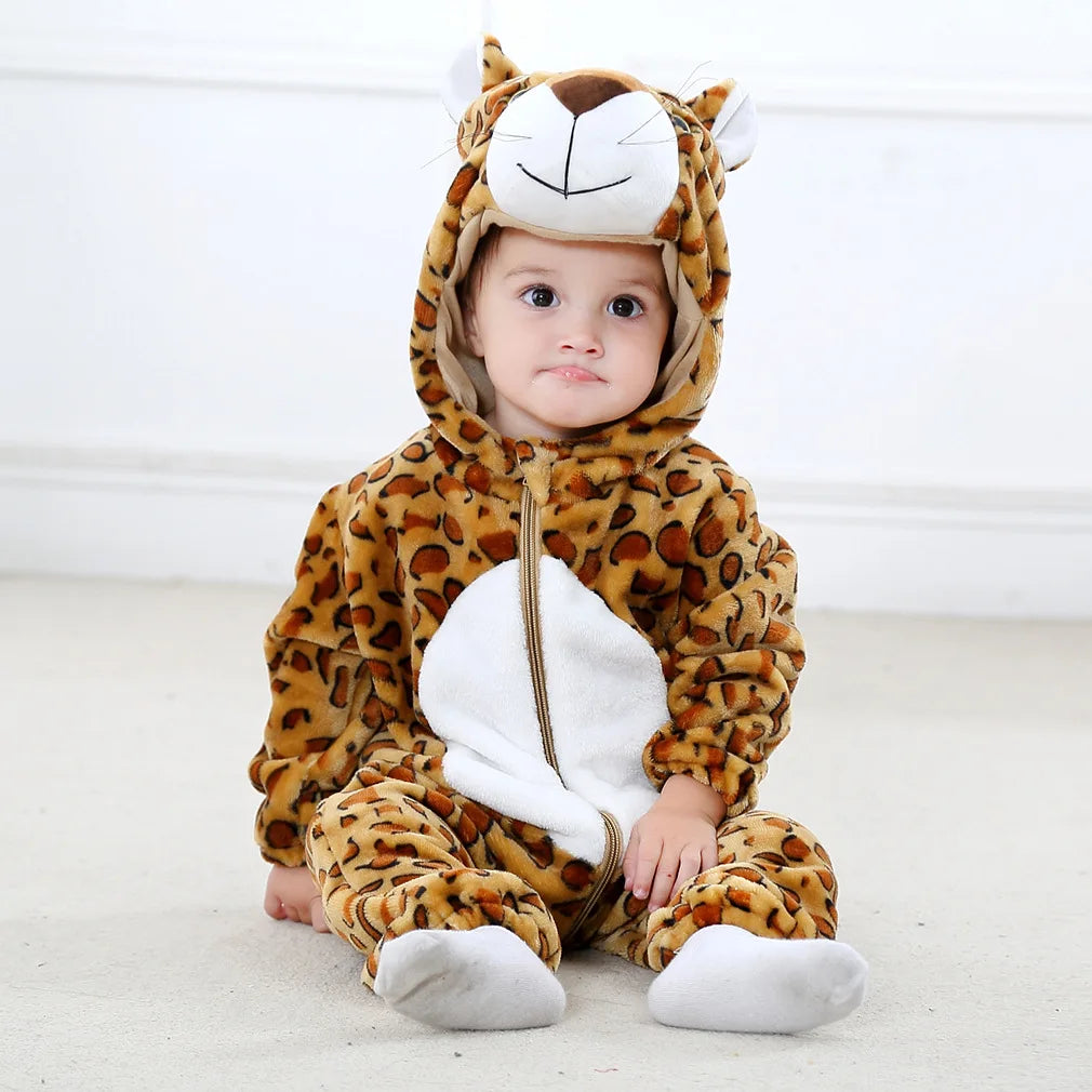 Grenouillère-Pyjama-Imprimés léopard 1