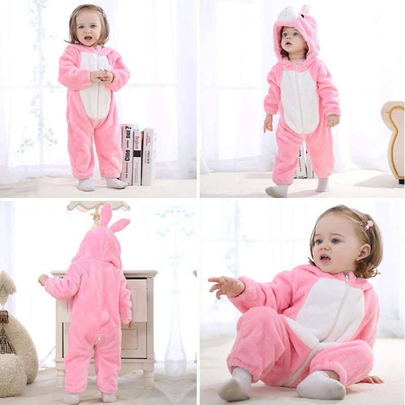 Grenouillère-animaux-Lapin rose 2