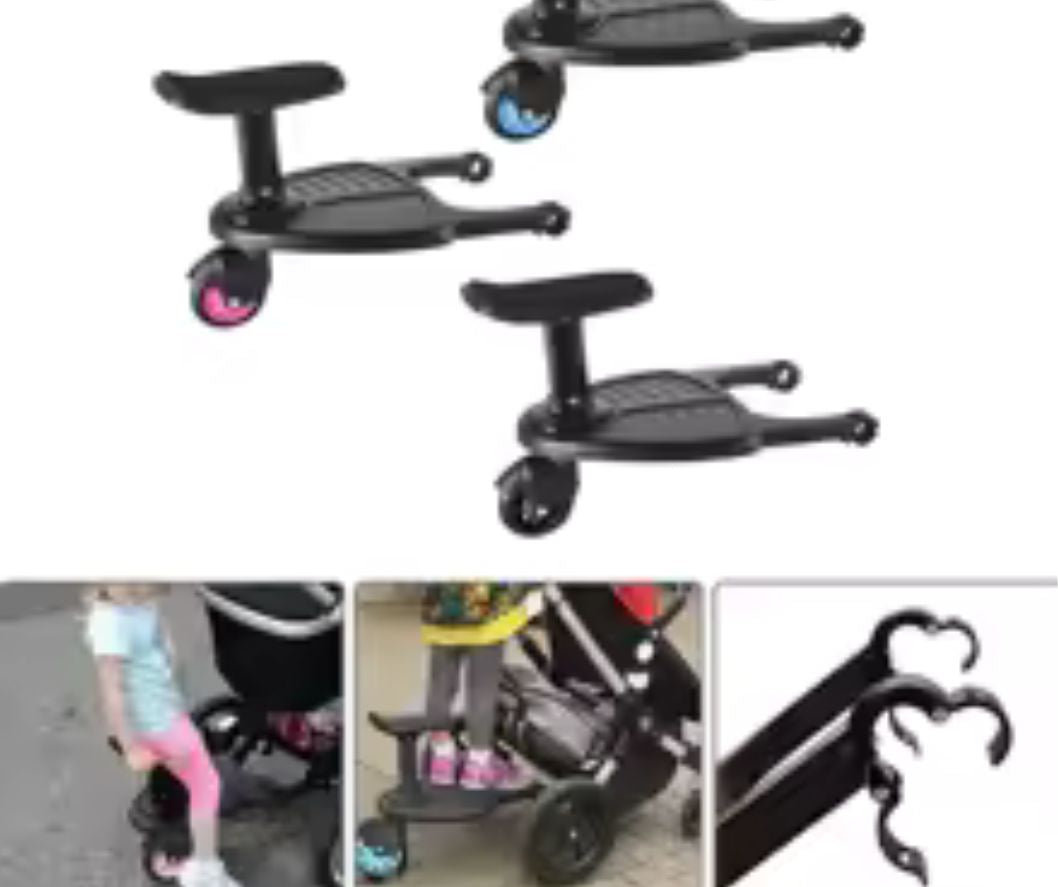 Adaptateur-Pédale-Poussette-Moderne-noir rose-bleu