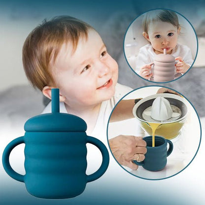 LA TASSE D'APPRENTISSAGE EN SILICONE™|UNE ALIMENTATION SÛRE ET CONFORTABLE - maman-bambin