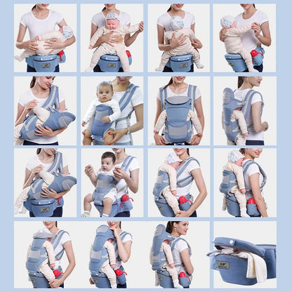 Porte - bébé ergonomique PRO|BabyBagPack™ - maman - bambin bleu