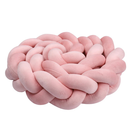 Tour de lit tressé pour bébé - maman - bambin-
Pink